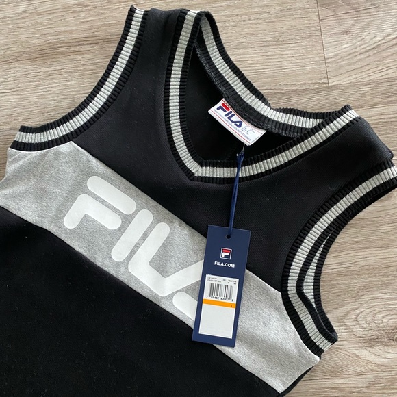 Black Fila Rib Varsity Dress- NWT - Picture 5 of 9